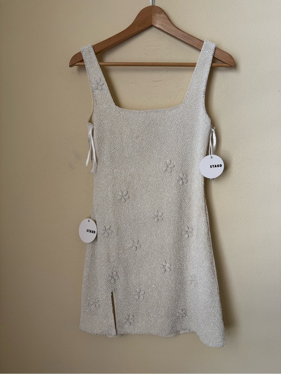 STAUD Dresses & Skirts - Staud New Le Sable Ivory Cream Mini Dress Small